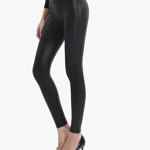 Women's Black Faux Leather Leggings